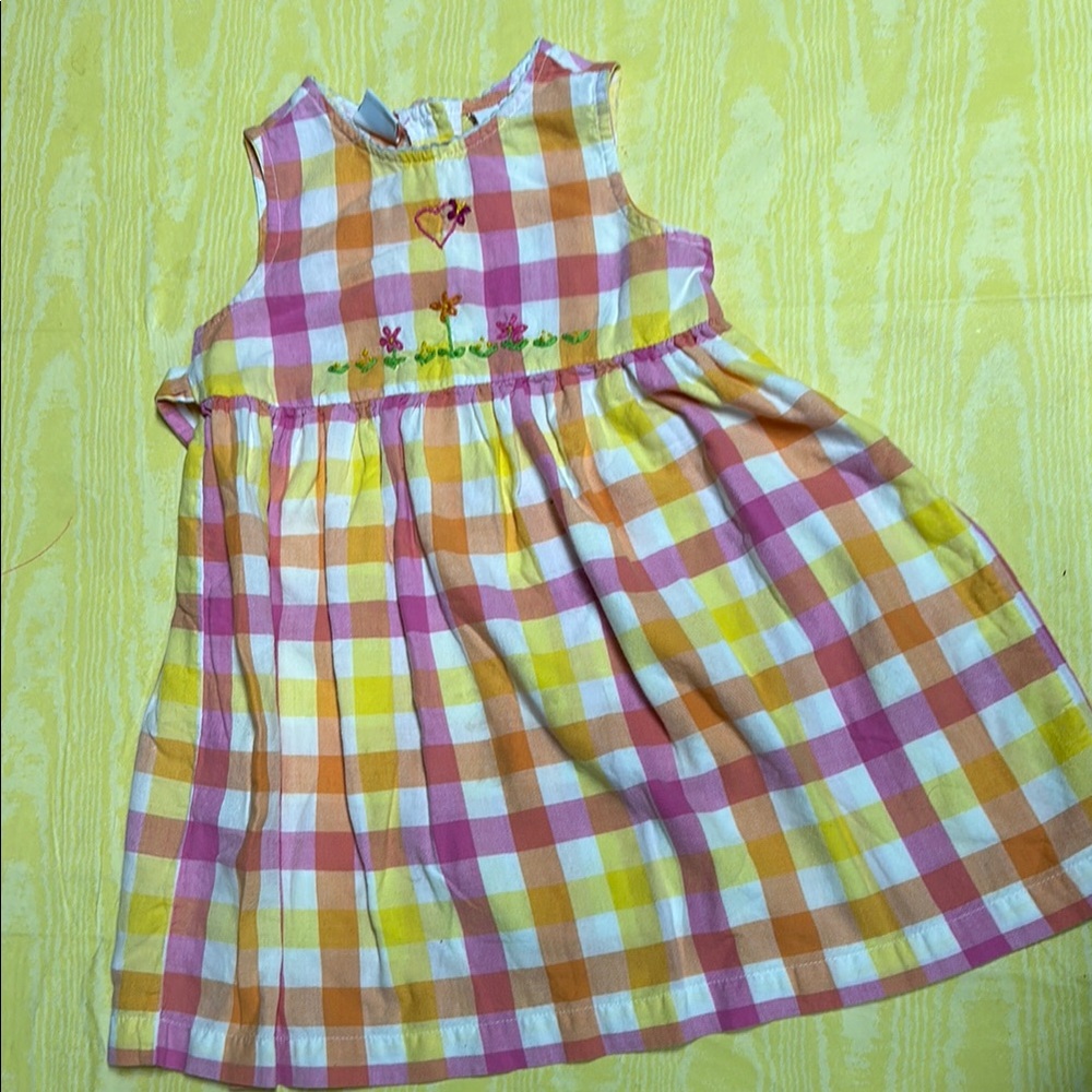 Ur it Yellow Pink Pleated Sundress